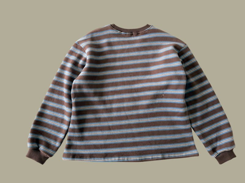 Dore Dore - Korean Children Fashion - #toddlerclothing - Good Time Fleece Stripe Tee - 4