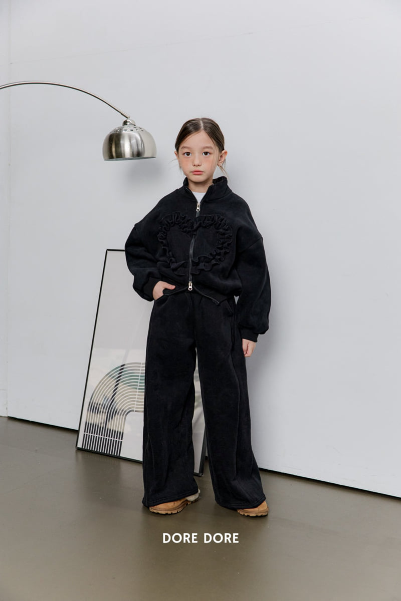 Dore Dore - Korean Children Fashion - #stylishchildhood - Frill Heart Two Way Zip-up - 12