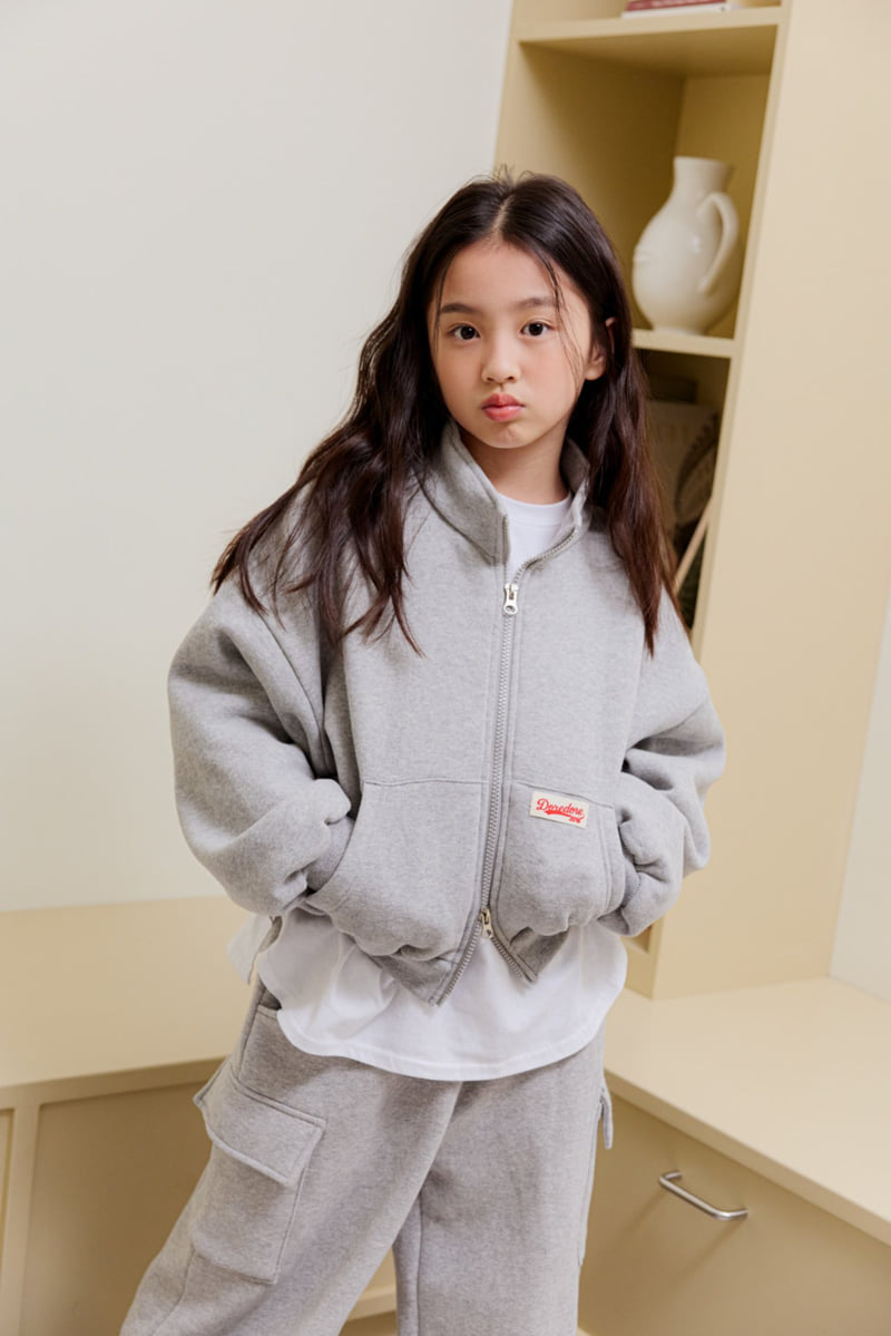 Dore Dore - Korean Children Fashion - #todddlerfashion - Label Two Way Fleece Zip-up