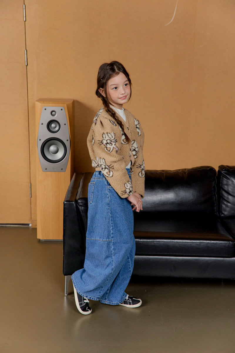 Dore Dore - Korean Children Fashion - #todddlerfashion - Fleece Balloon Denim Pants - 12