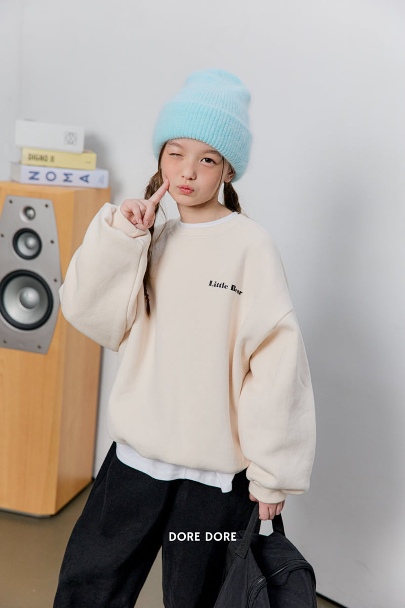 Dore Dore - Korean Children Fashion - #todddlerfashion - Quilted Bear Fleece Sweatshirt - 10