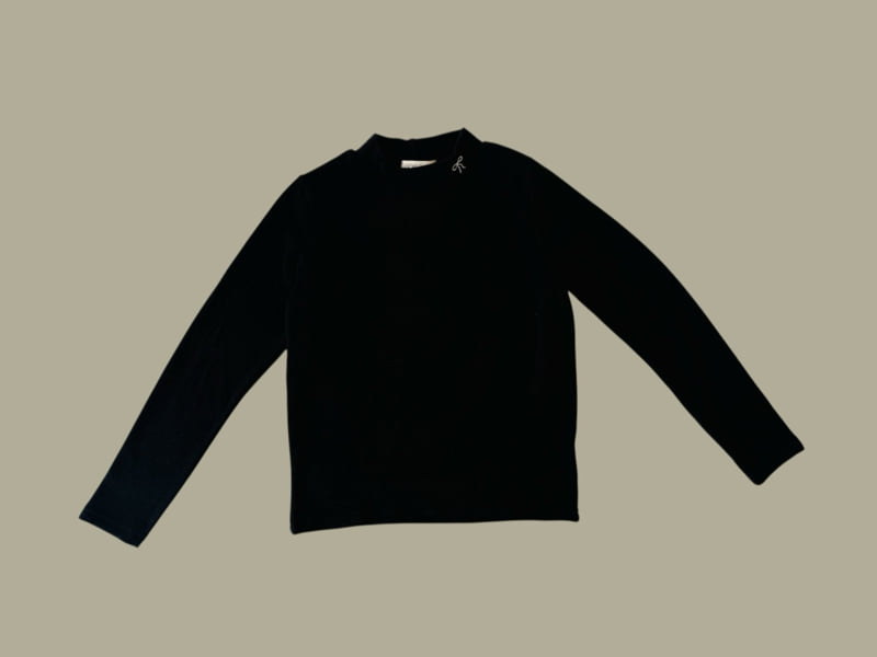 Dore Dore - Korean Children Fashion - #toddlerclothing - Slim Embroidery Turtleneck Tee - 5
