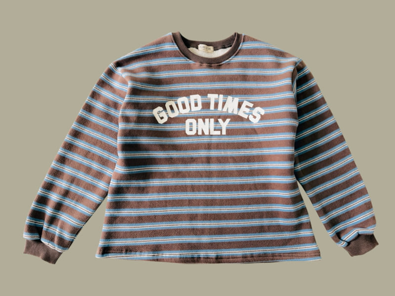 Dore Dore - Korean Children Fashion - #toddlerclothing - Good Time Fleece Stripe Tee - 3