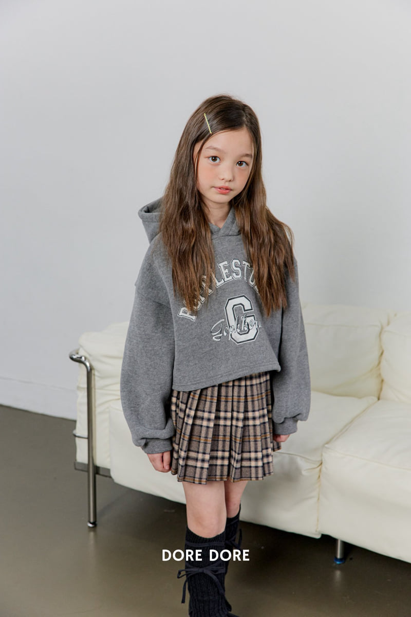 Dore Dore - Korean Children Fashion - #toddlerclothing - G Crop Hoodie Sweatshirt - 12