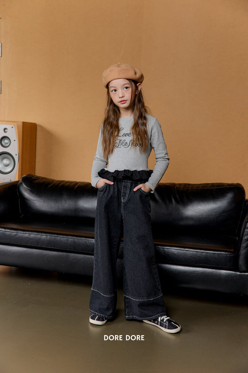 Dore Dore - Korean Children Fashion - #toddlerclothing - Love Me Frill Tee - 12