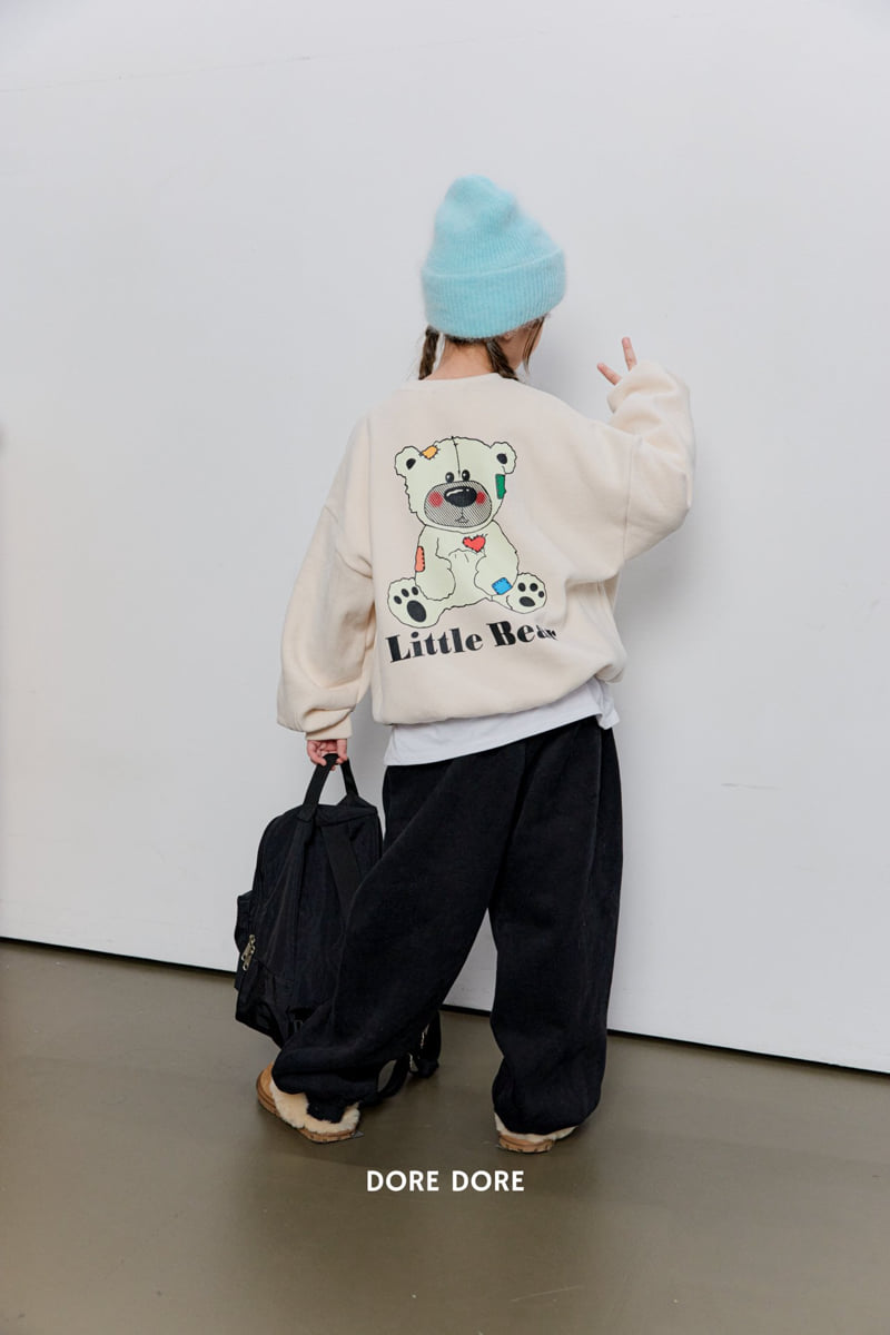 Dore Dore - Korean Children Fashion - #toddlerclothing - Quilted Bear Fleece Sweatshirt - 11