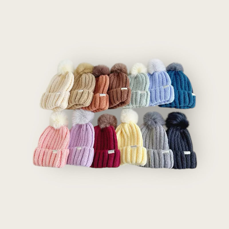Dudie - Korean Children Fashion - #Kfashion4kids - Mink Beanie - 2