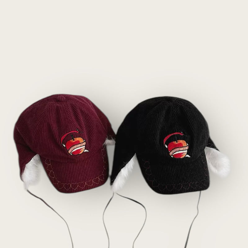 Dudie - Korean Children Fashion - #Kfashion4kids - Apple Ear Flap Cap - 11