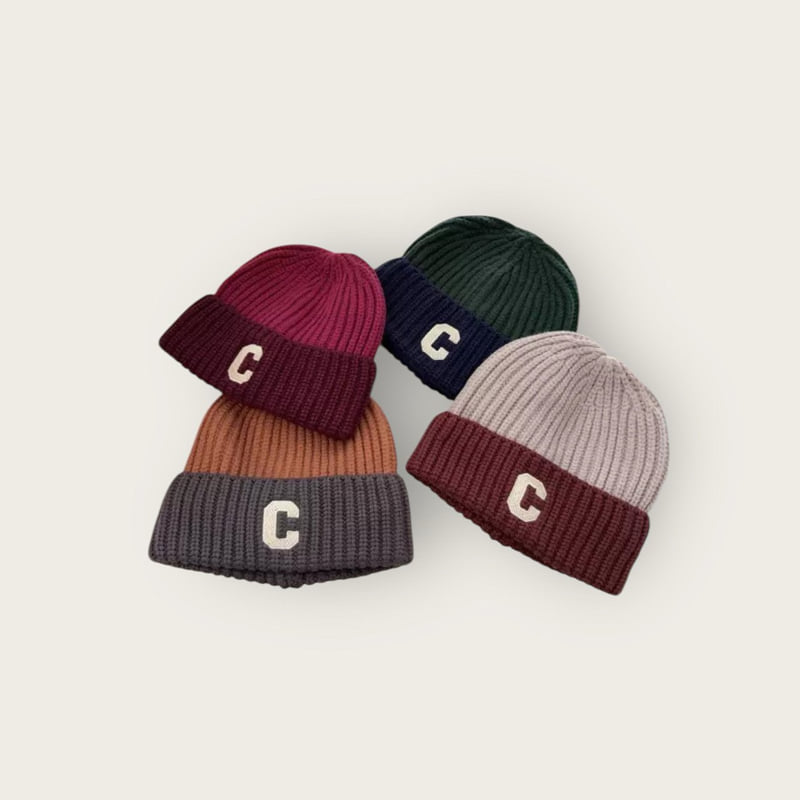 Dudie - Korean Children Fashion - #childofig - C Two Tone Beanie - 12
