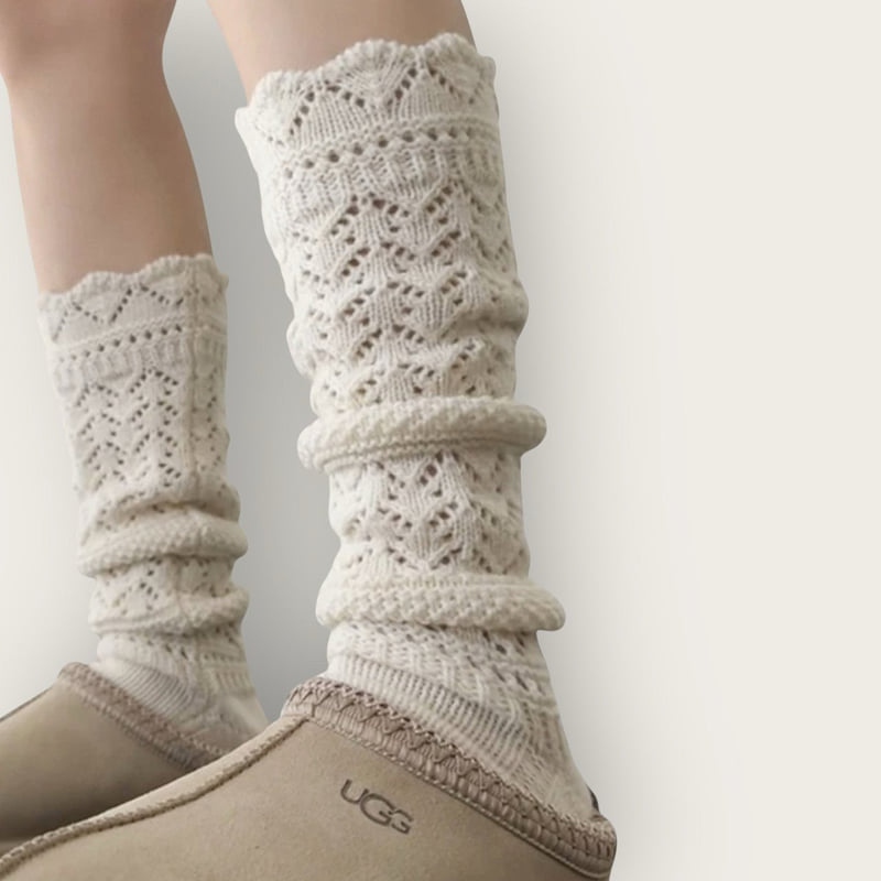 Dudie - Korean Children Fashion - #childofig - Knit Leg Warm Socks - 3