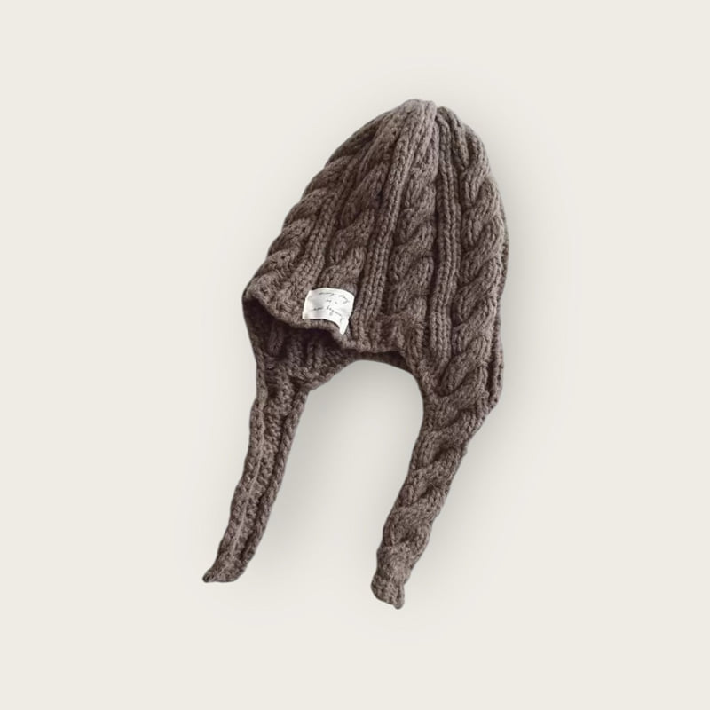 Dudie - Korean Children Fashion - #childrensboutique - Cable Knit Beanie - 2
