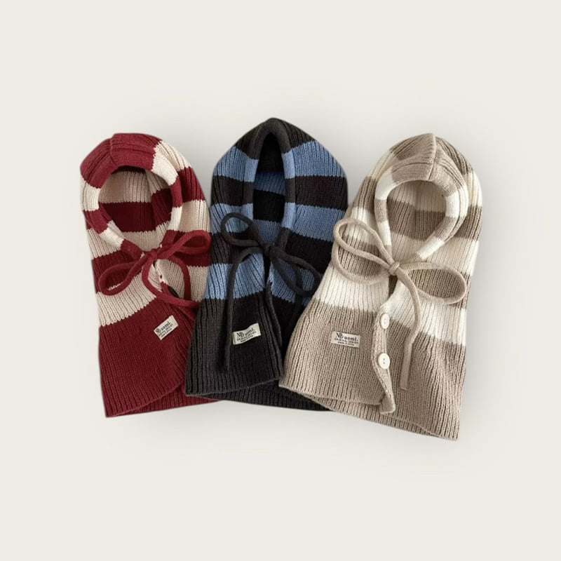 Dudie - Korean Children Fashion - #childrensboutique - Striped Balaclava - 10