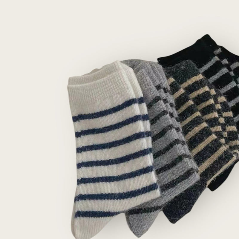 Dudie - Korean Children Fashion - #designkidswear - Cozy Stripe Set (set of 4) - 9