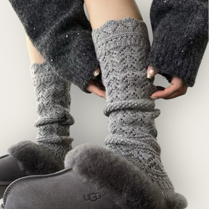 Dudie - Korean Children Fashion - #discoveringself - Knit Leg Warm Socks - 6