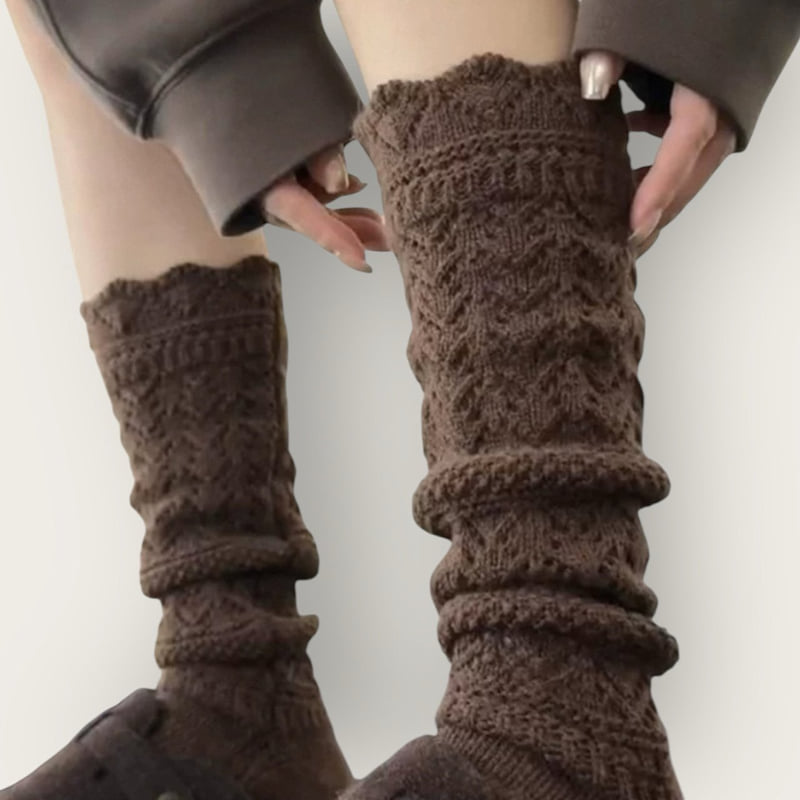 Dudie - Korean Children Fashion - #fashionkids - Knit Leg Warm Socks - 7