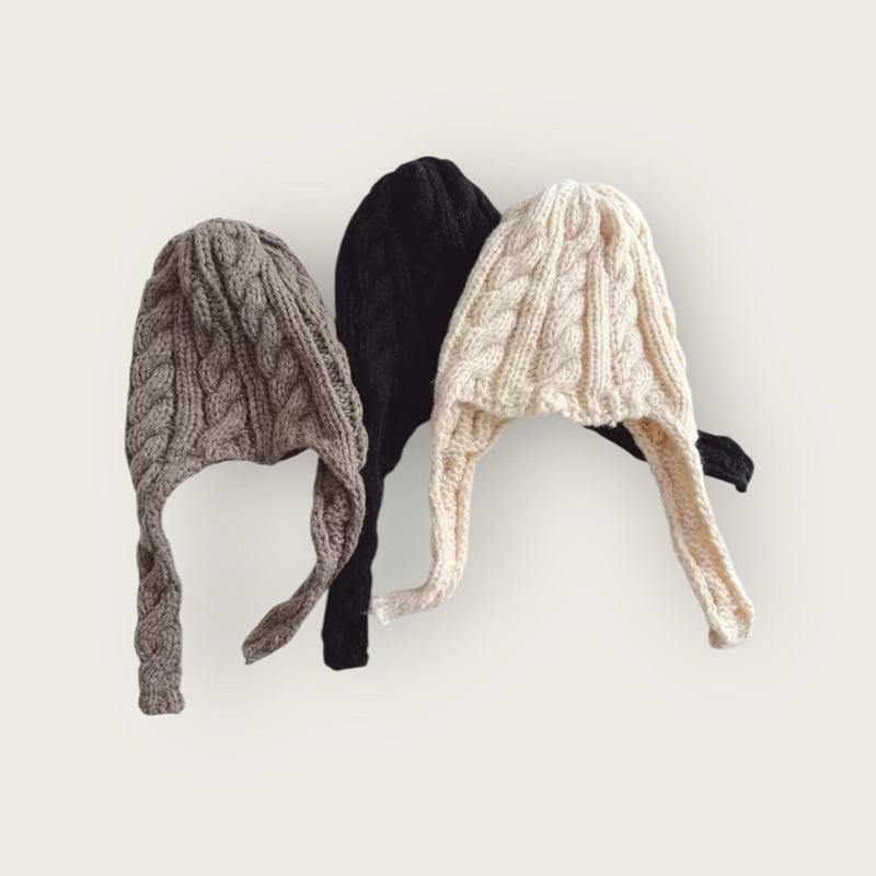 Dudie - Korean Children Fashion - #kidsshorts - Cable Knit Beanie - 6