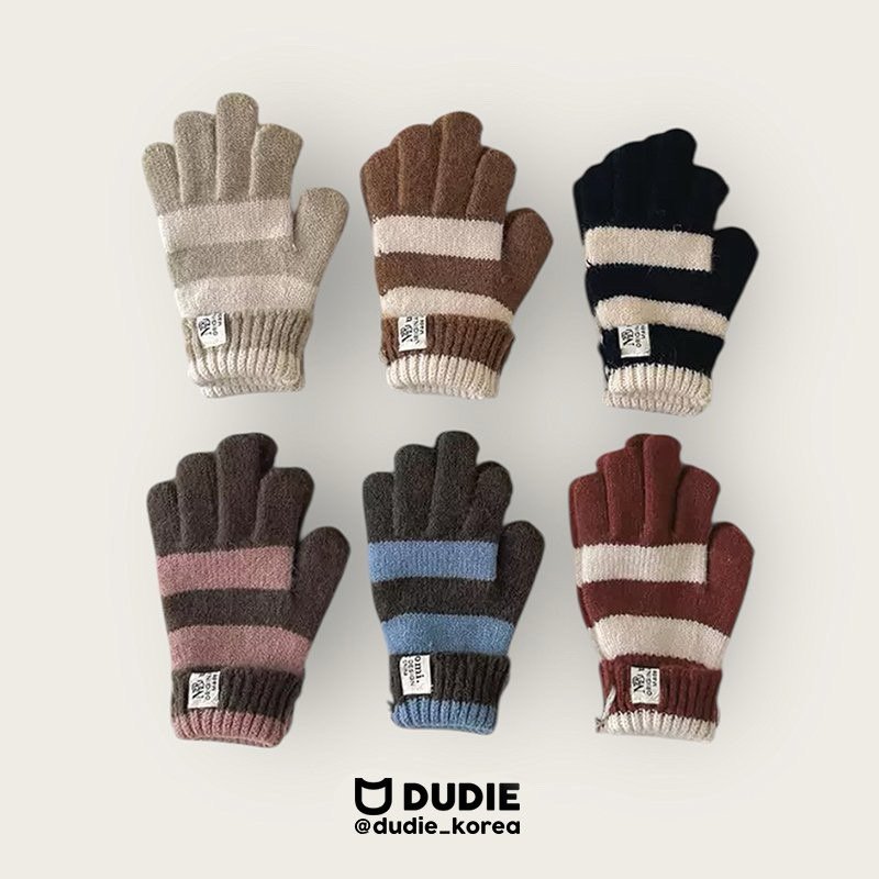 Dudie - Korean Children Fashion - #kidsshorts - Striped Gloves