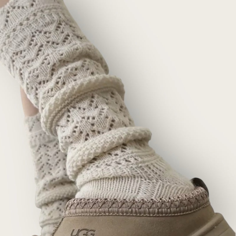 Dudie - Korean Children Fashion - #kidsshorts - Knit Leg Warm Socks - 8