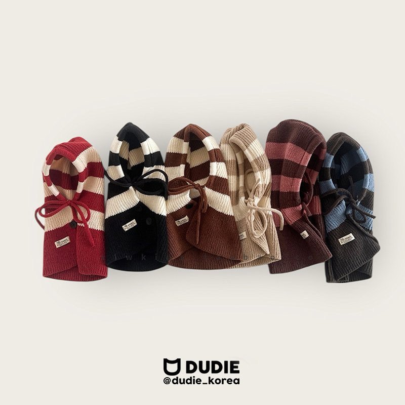 Dudie - Korean Children Fashion - #kidsstore - Striped Balaclava