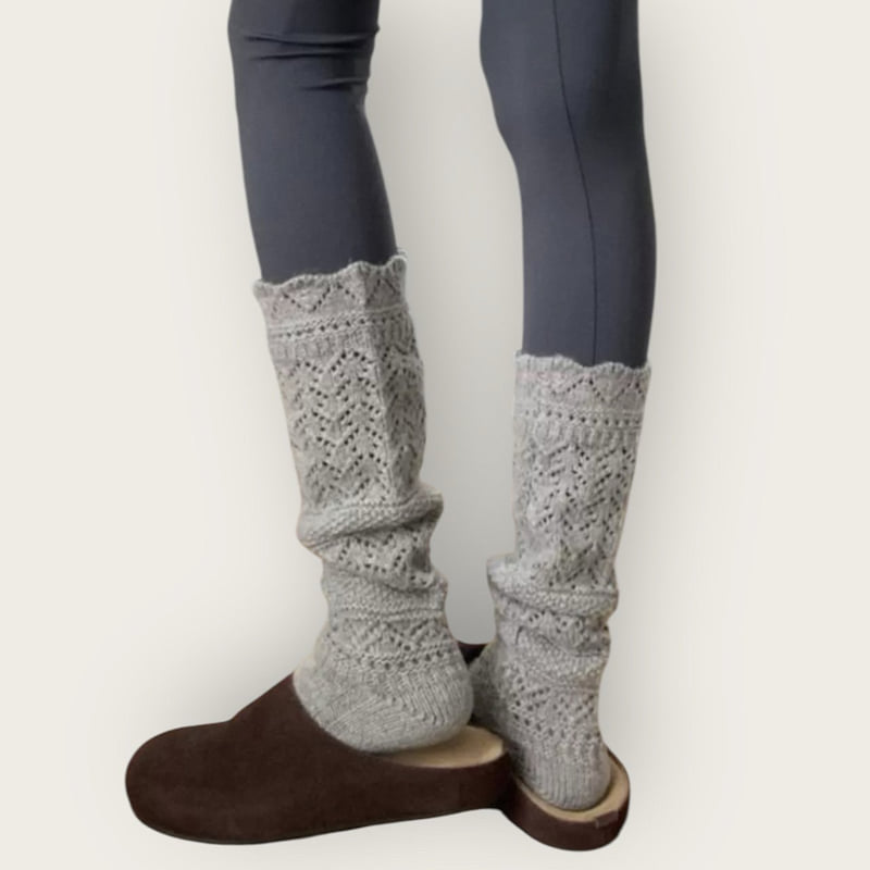 Dudie - Korean Children Fashion - #kidsstore - Knit Leg Warm Socks - 9