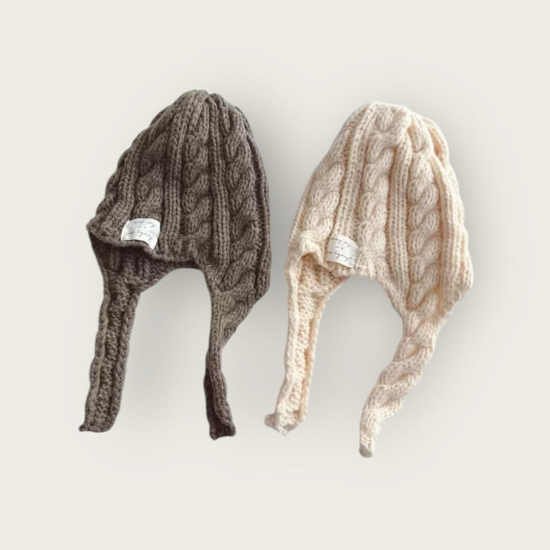 Dudie - Korean Children Fashion - #kidzfashiontrend - Cable Knit Beanie - 8