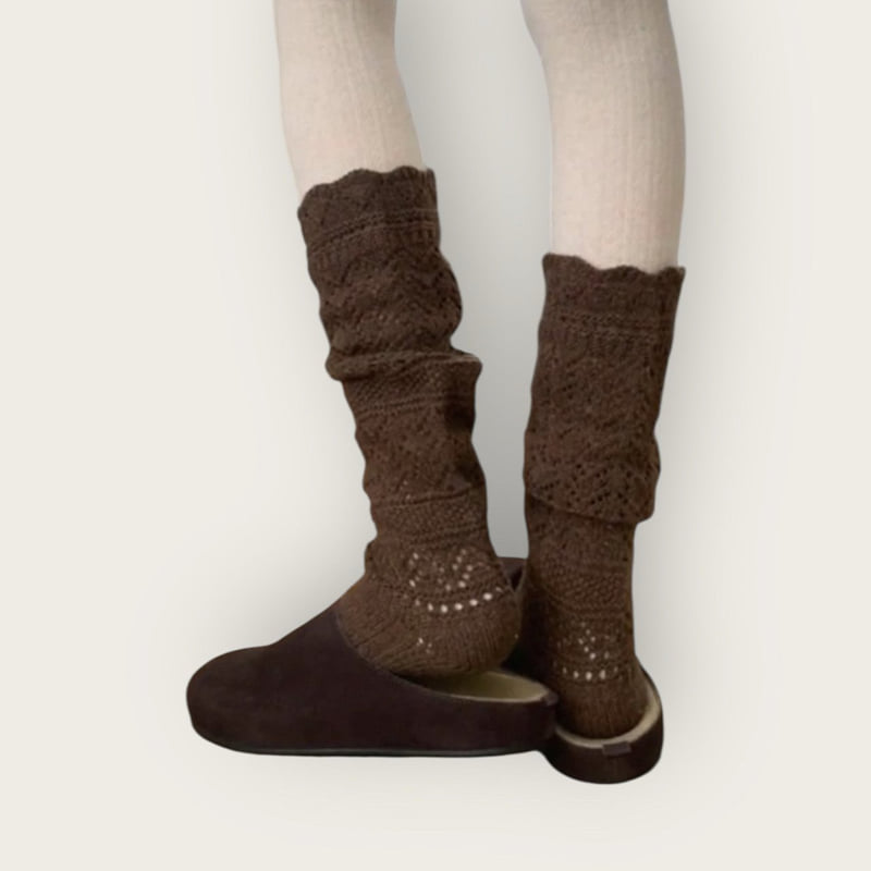 Dudie - Korean Children Fashion - #kidzfashiontrend - Knit Leg Warm Socks - 10