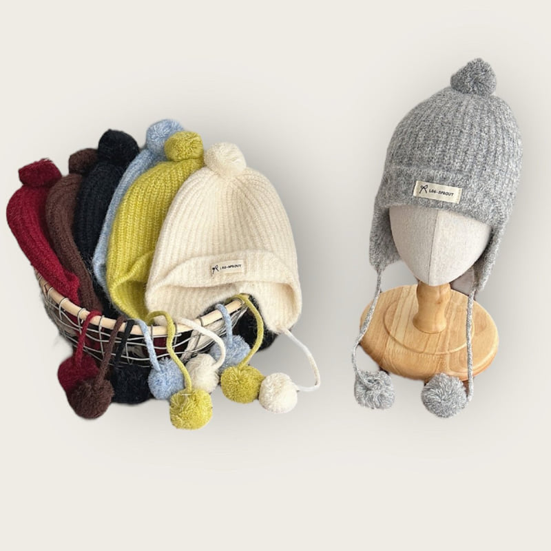 Dudie - Korean Children Fashion - #kidzfashiontrend - LGG Pompom Beanie - 2