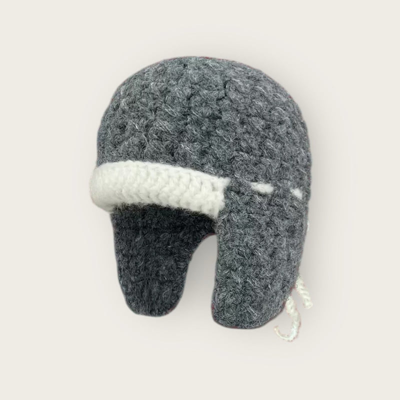 Dudie - Korean Children Fashion - #kidsstore - Two Tone Ear Flap Beanie - 4