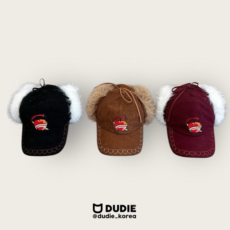 Dudie - Korean Children Fashion - #prettylittlegirls - Apple Ear Flap Cap