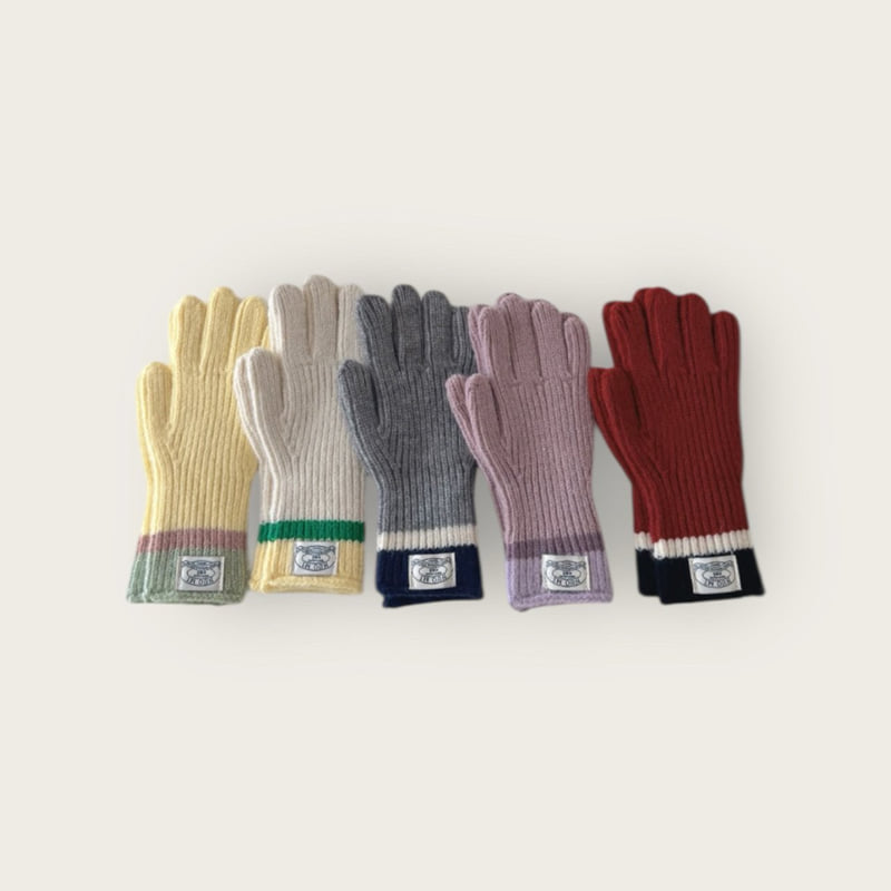 Dudie - Korean Children Fashion - #todddlerfashion - Two Line Gloves - 2