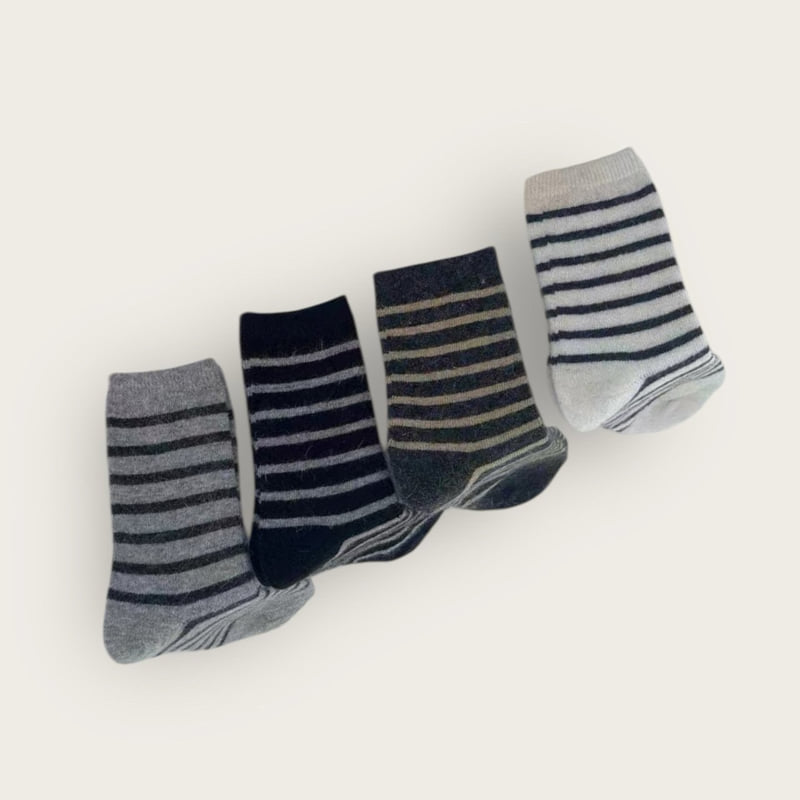 Dudie - Korean Children Fashion - #prettylittlegirls - Cozy Stripe Set (set of 4) - 4