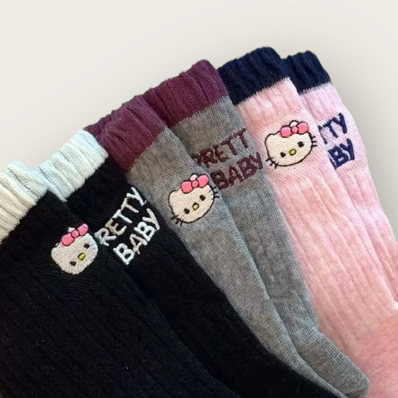 Dudie - Korean Women Fashion - #vintagekidsstyle - Pretty Cat Set (set of 4) - 8