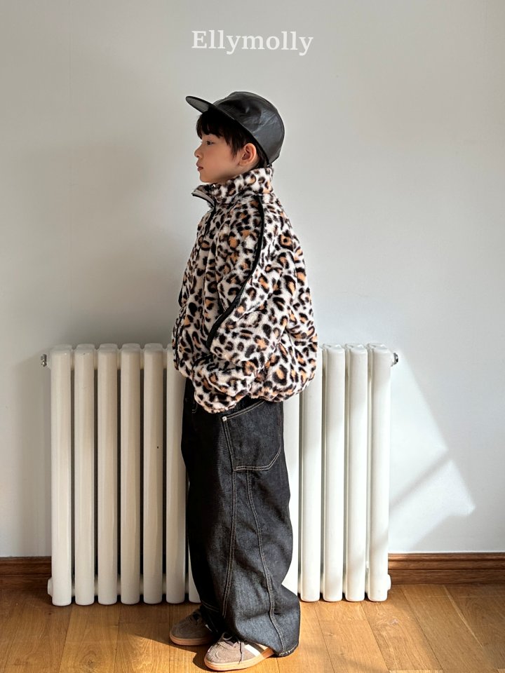 Ellymolly - Korean Children Fashion - #Kfashion4kids - Rivet Curve Denim Pants - 12
