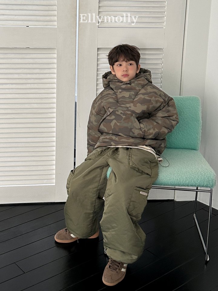 Ellymolly - Korean Children Fashion - #Kfashion4kids - Camo Padded Hood - 8