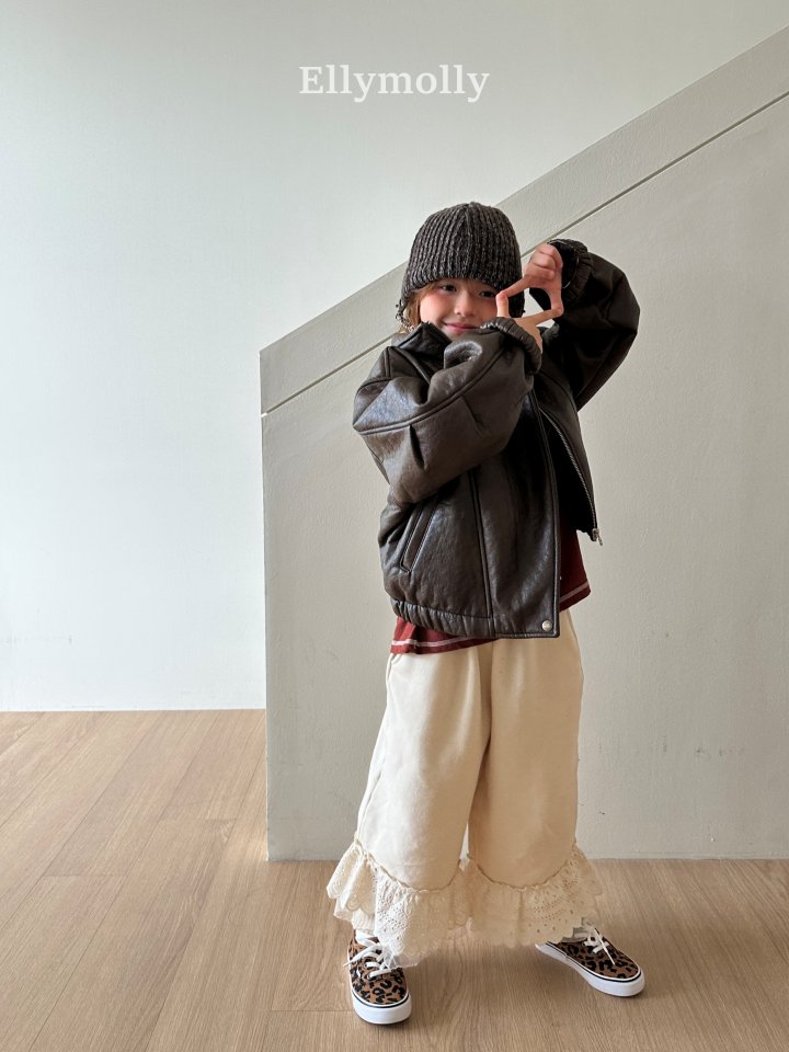 Ellymolly - Korean Children Fashion - #prettylittlegirls - Creamy Lace Pants - 4