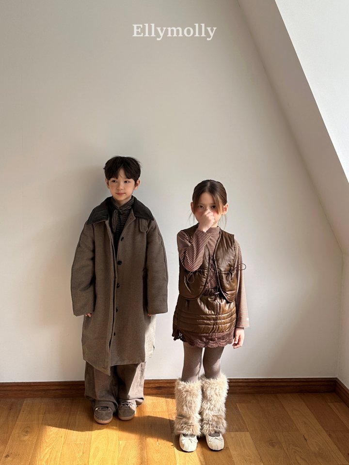 Ellymolly - Korean Children Fashion - #childofig - Noir Stripe Turtleneck Tee - 10