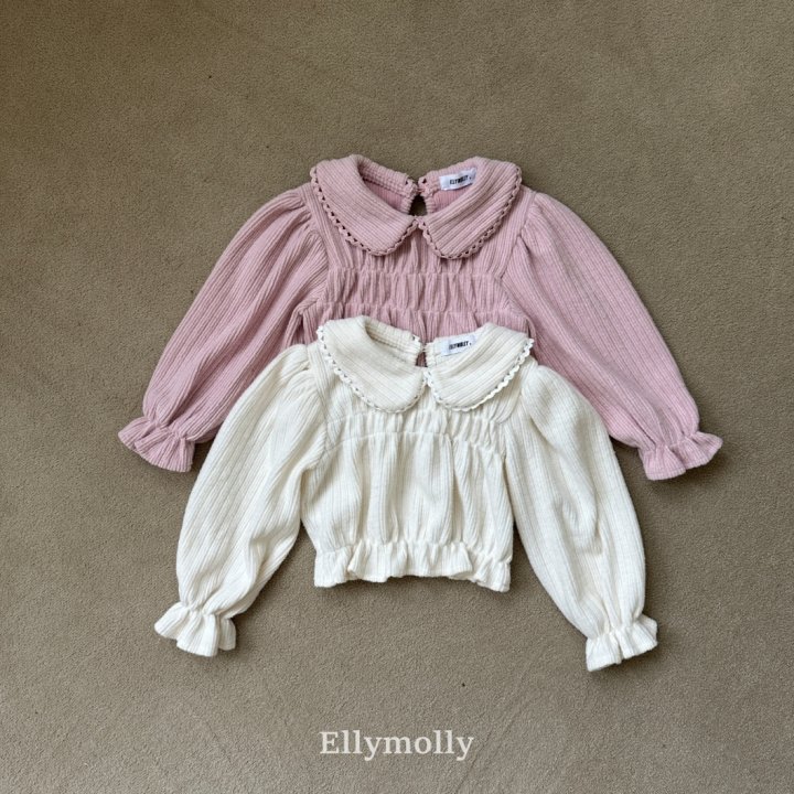Ellymolly - Korean Children Fashion - #childofig - Honey Round Collar Blouse
