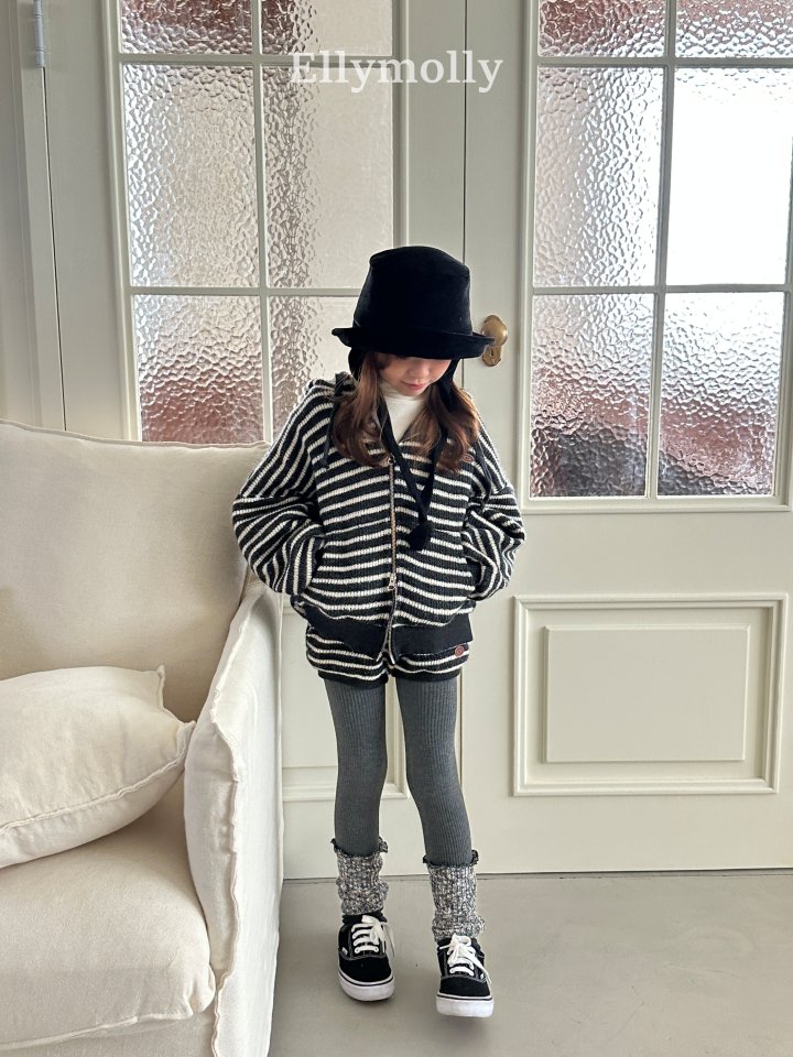 Ellymolly - Korean Children Fashion - #childofig - Wooly Stripe Hood Jacket - 12