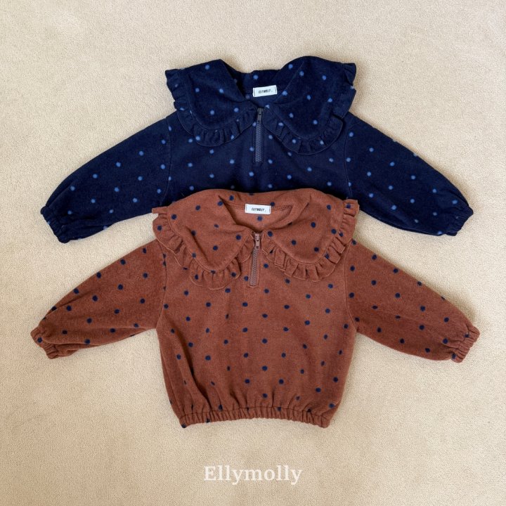 Ellymolly - Korean Children Fashion - #childrensboutique - Dot Sailor Sweatshirt