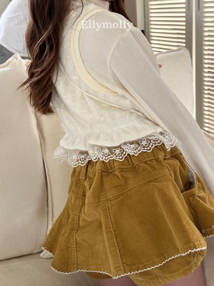 Ellymolly - Korean Children Fashion - #childrensboutique - Rosy Frill Mini Pants - 8