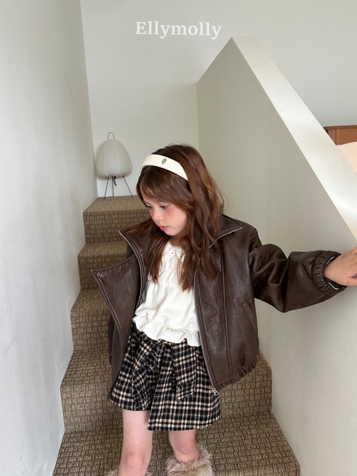 Ellymolly - Korean Children Fashion - #childrensboutique - Miso Check Wrap Pants - 7