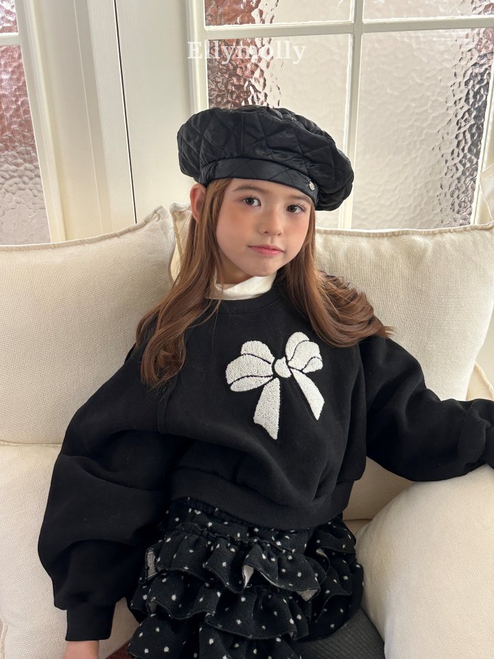 Ellymolly - Korean Children Fashion - #childrensboutique - Ribbon Boucle Sweatshirt - 9