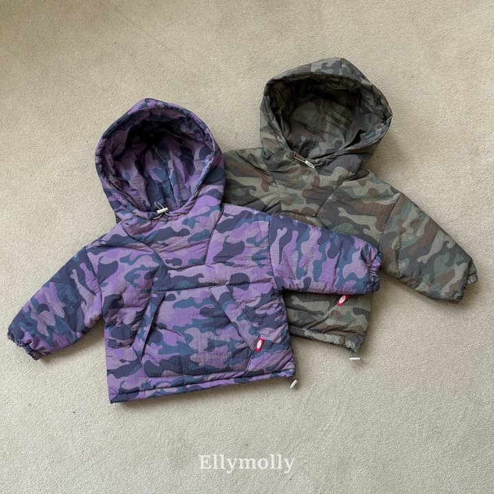 Ellymolly - Korean Children Fashion - #childrensboutique - Camo Padded Hood