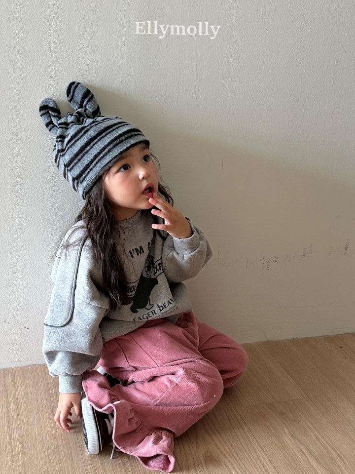 Ellymolly - Korean Children Fashion - #childrensboutique - Crew Stripe Sweatshirt - 7
