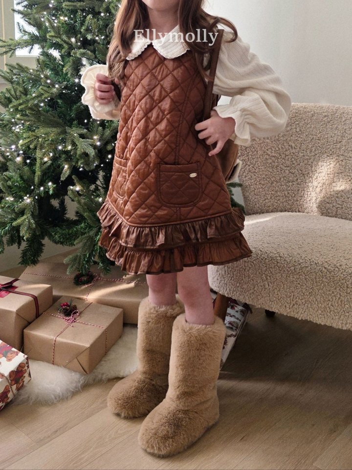Ellymolly - Korean Children Fashion - #childrensboutique - Twinkle Quilted One-piece - 4