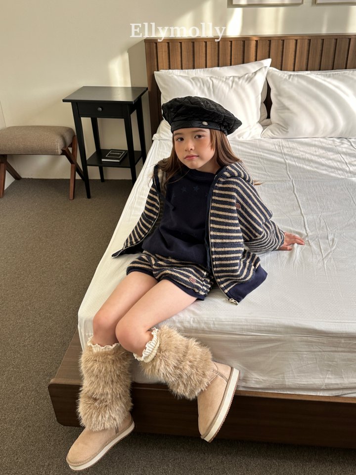 Ellymolly - Korean Children Fashion - #designkidswear - Wooly Stripe Shorts - 12