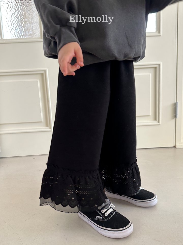 Ellymolly - Korean Children Fashion - #designkidswear - Creamy Lace Pants - 7