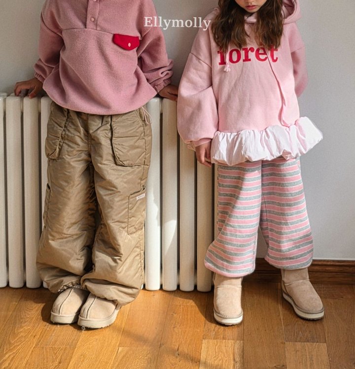 Ellymolly - Korean Children Fashion - #designkidswear - Gray Heart Jogger Pants - 11