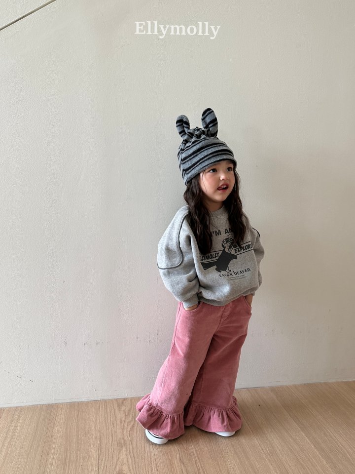 Ellymolly - Korean Children Fashion - #designkidswear - Crew Stripe Sweatshirt - 8