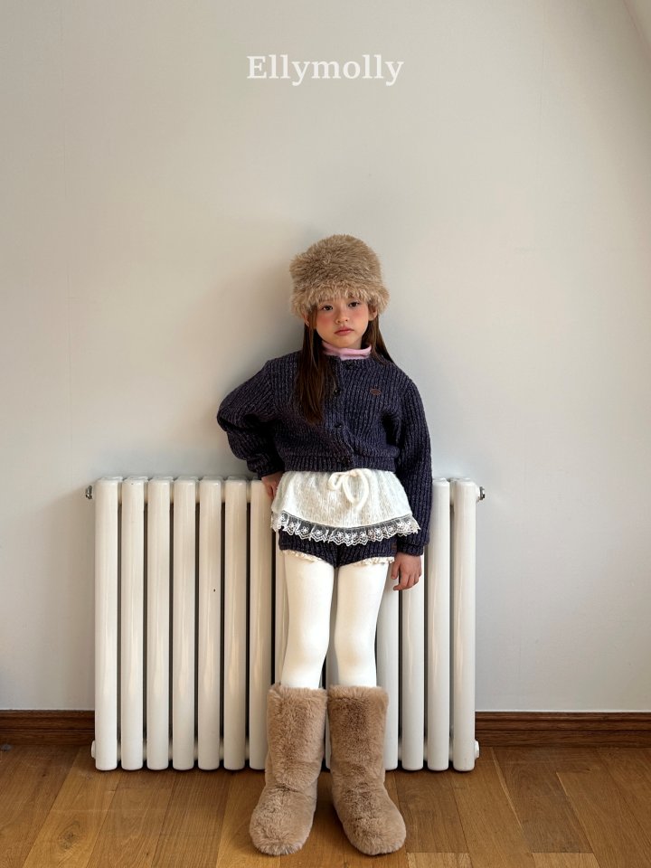Ellymolly - Korean Children Fashion - #discoveringself - Blooming Knit Skirt - 8